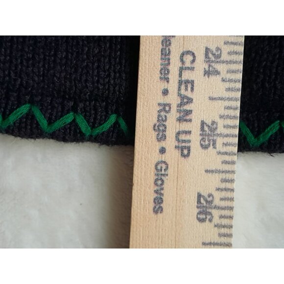 Vtg Womens Holiday Christmas Floral 3D Beaded Embroidered Sz Large Open Cardigan - Picture 7 of 7